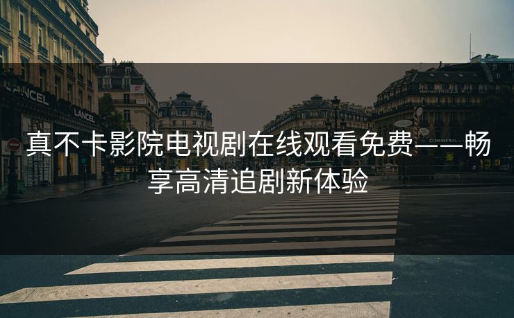 真不卡影院电视剧在线观看免费——畅享高清追剧新体验