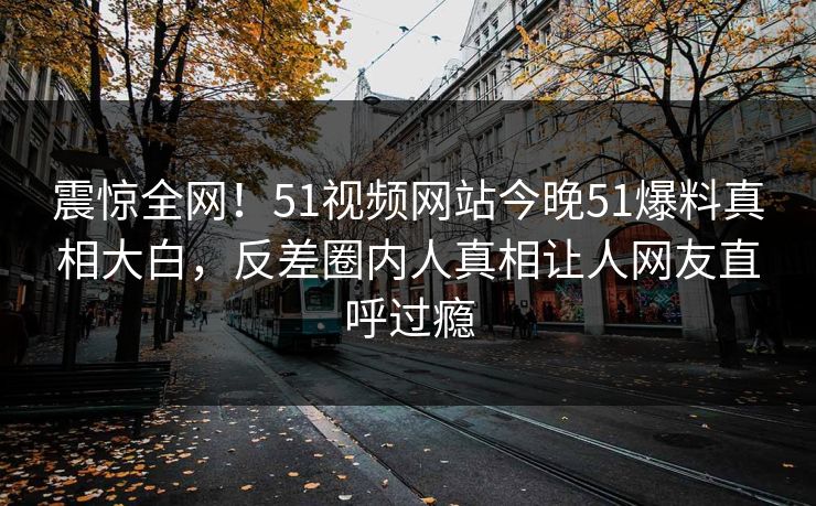 震惊全网！51视频网站今晚51爆料真相大白，反差圈内人真相让人网友直呼过瘾